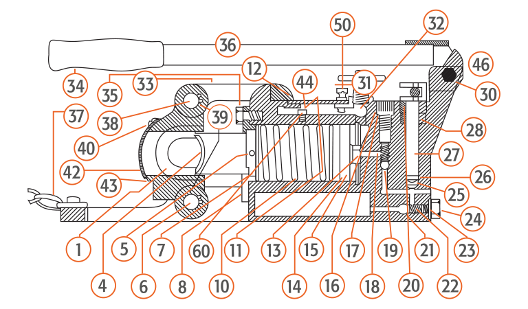 Model W-075 parts diagram