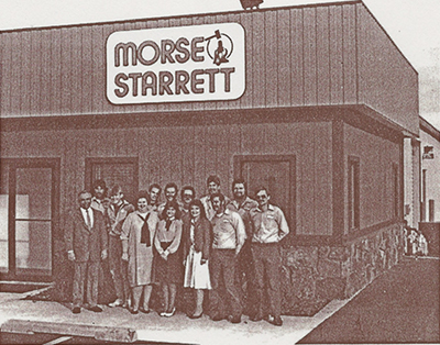 Morse-Starret Products company employees at the new Idaho location in 1987